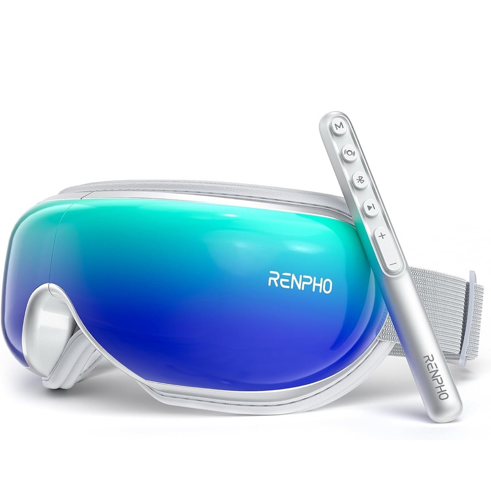 RENPHO B-Gradient Eye Massager, Heated Massage Sleep Mask w/ Remote Compression